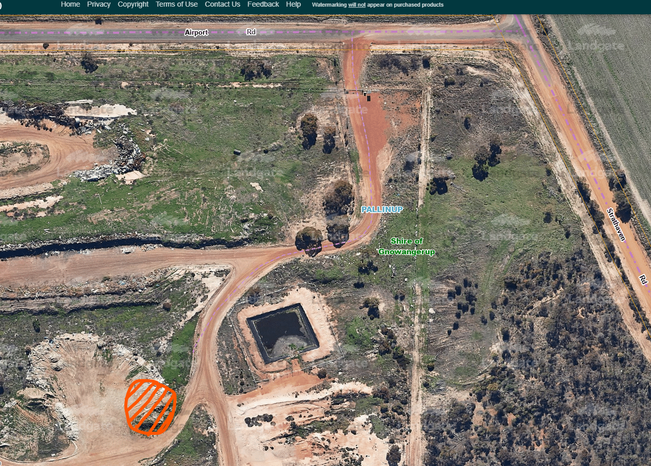 Map of refure site burn area
