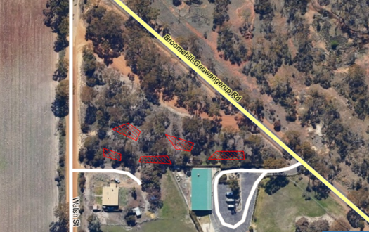 Map of burn area Walsh st and Gnowangerup-Broomehill Rd