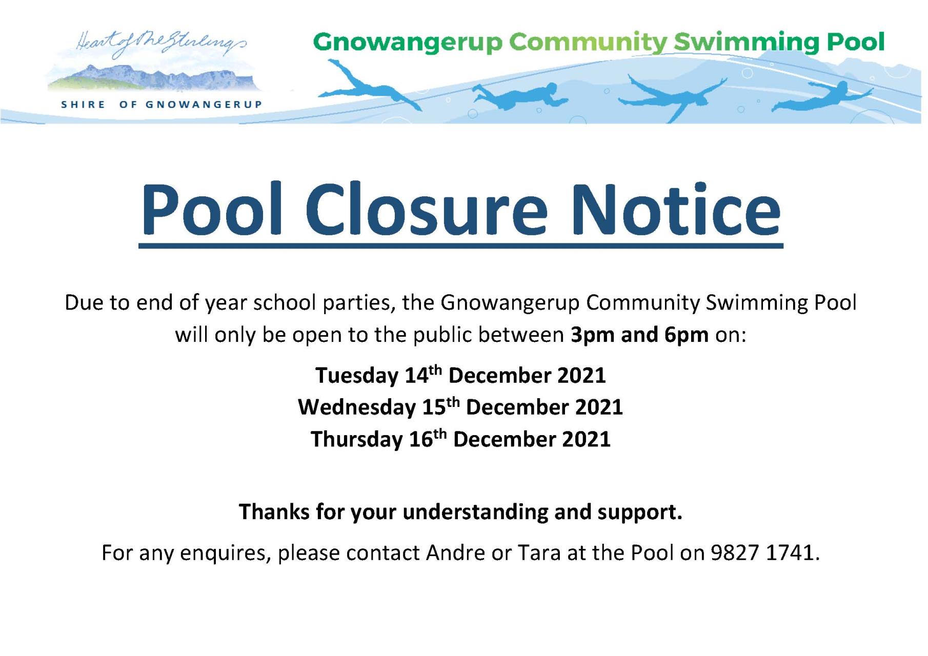Swimming Pool Closure